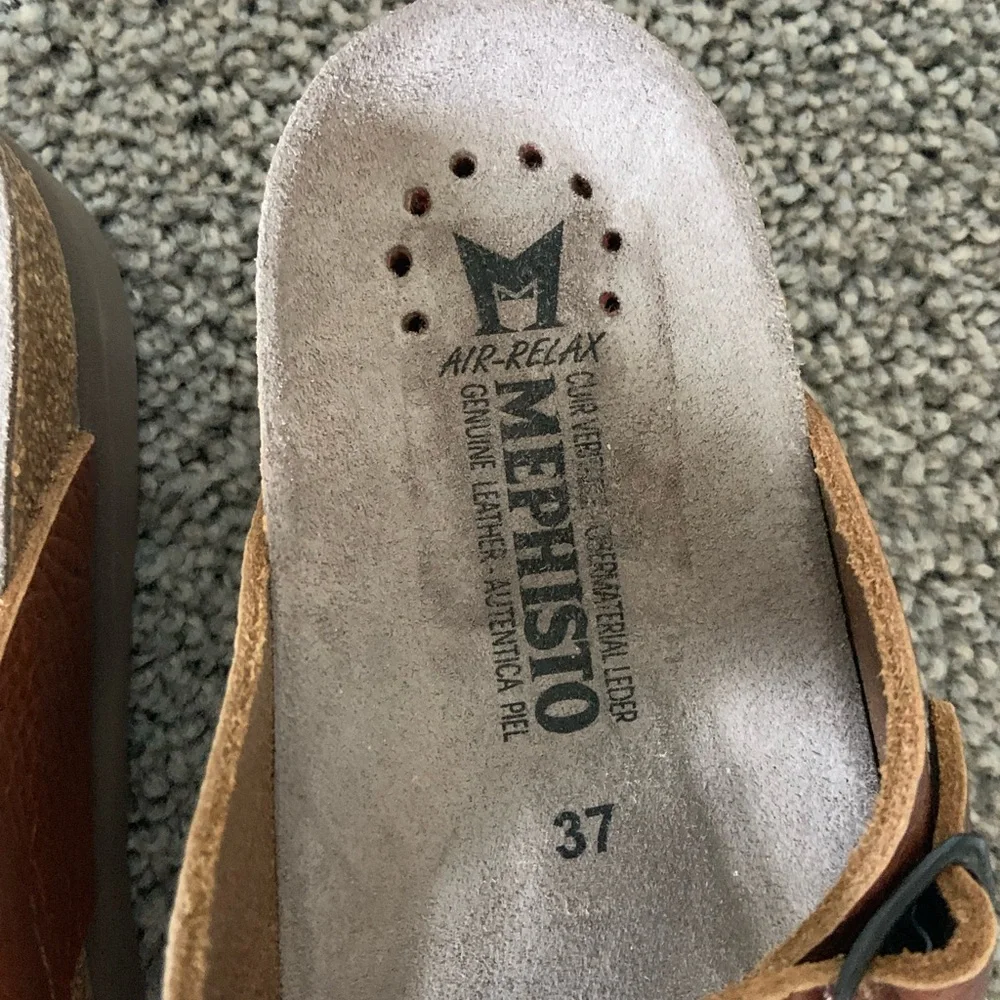 Mephisto Helen Toe Loop Sandal EU 37 US 7 NEW Desert Buffalo - Picture 3 of 4